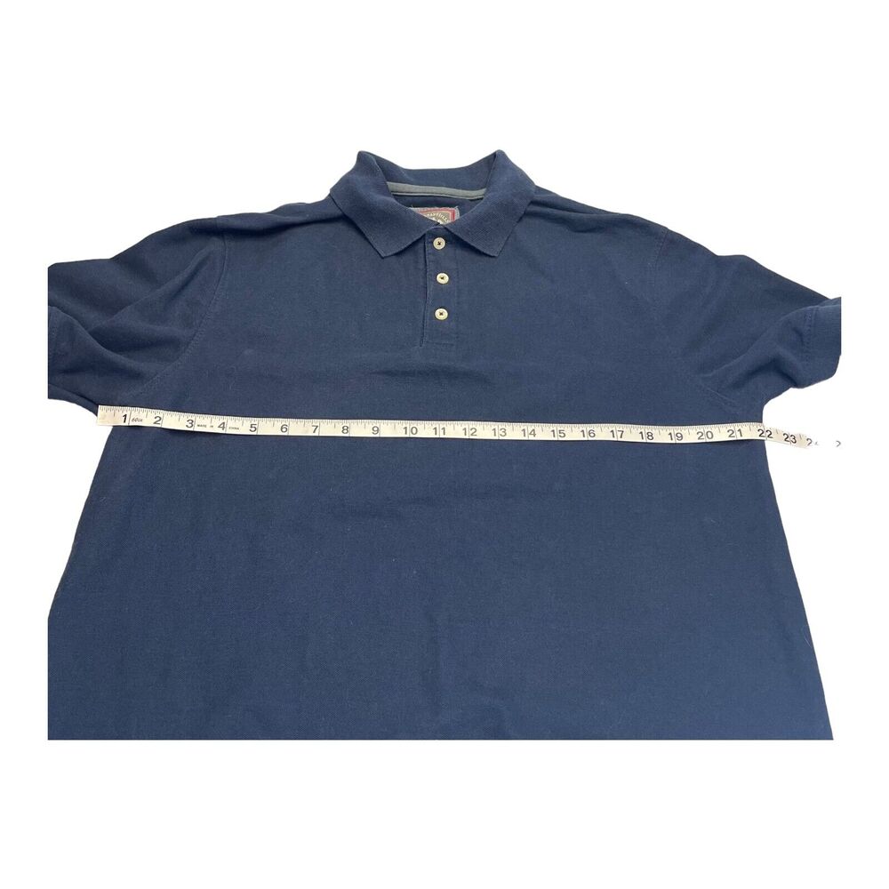Beverly Hills Polo Shirt Mens Large Blue Cotton Modern Fit Short Sleeve Collared - Picture 4 of 8